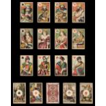 German playing cards. Hausmann-Spiel: Four Continents, variant 1, Dondorf, c. 1858-1870, & 2 others