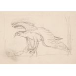 Tunnicliffe (Charles Frederick, 1901-1979). Pencil sketch of an eagle