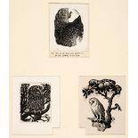 Tunnicliffe (Charles Frederick, 1901-1979) 3 scraperboard engravings