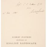 Foster (Myles Birket). Pictures of English Landscape, presentation copy, [1881]