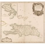 West Indies. De Vaugondy (R.), Isles Saint Domingue ou Hispaniola et de la Martinique, circa 1750