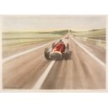 Nockolds (Roy). Two large motor racing lithographs, circa 1950