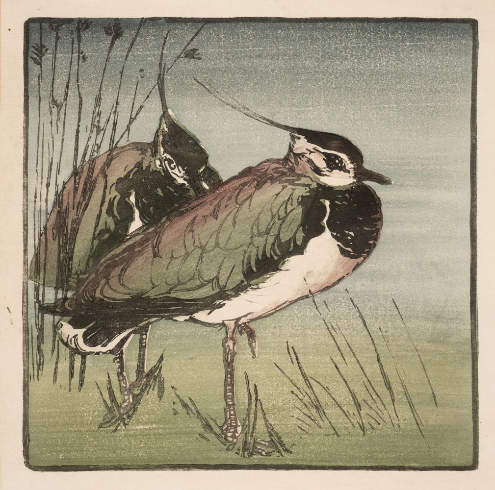 Brodsky (Horace Ascher, 1885-1969). Expulsion, 1914, linocut, & Seaby, Lapwings - Image 2 of 2