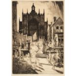 Adamson (George Worsley, 1913-2005). Whit Monday, St. Mary's, Wigan, 1947, etching