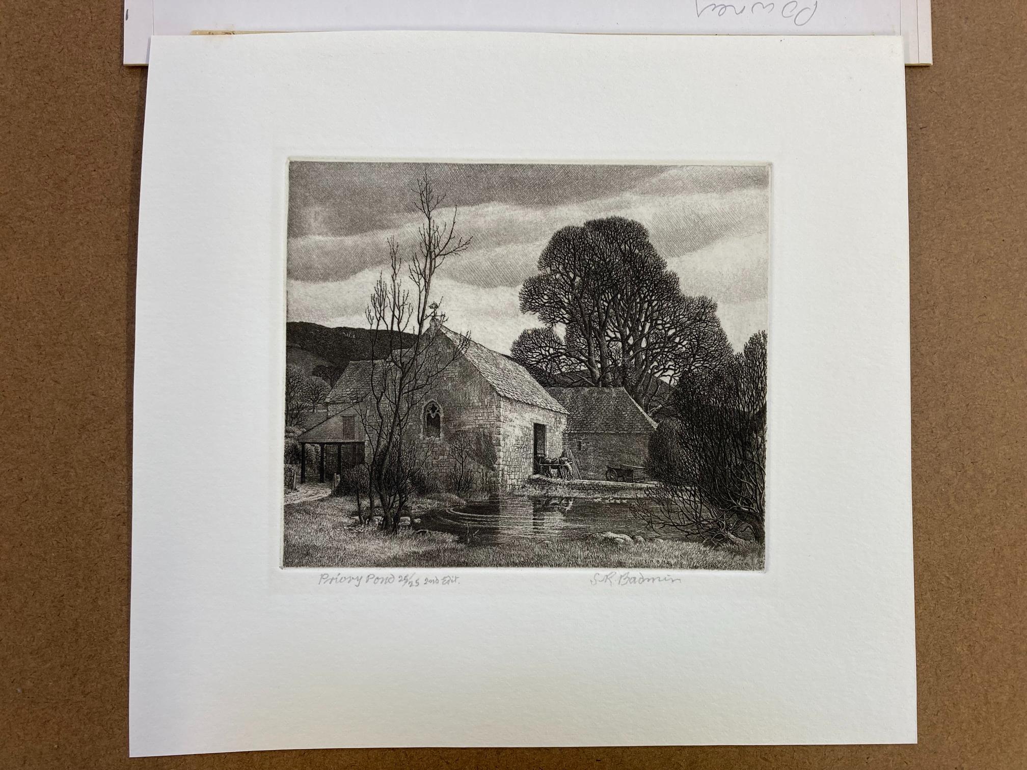 Badmin (Stanley Roy, 1906-1989). Priory Pond, 1932, etching - Image 2 of 2