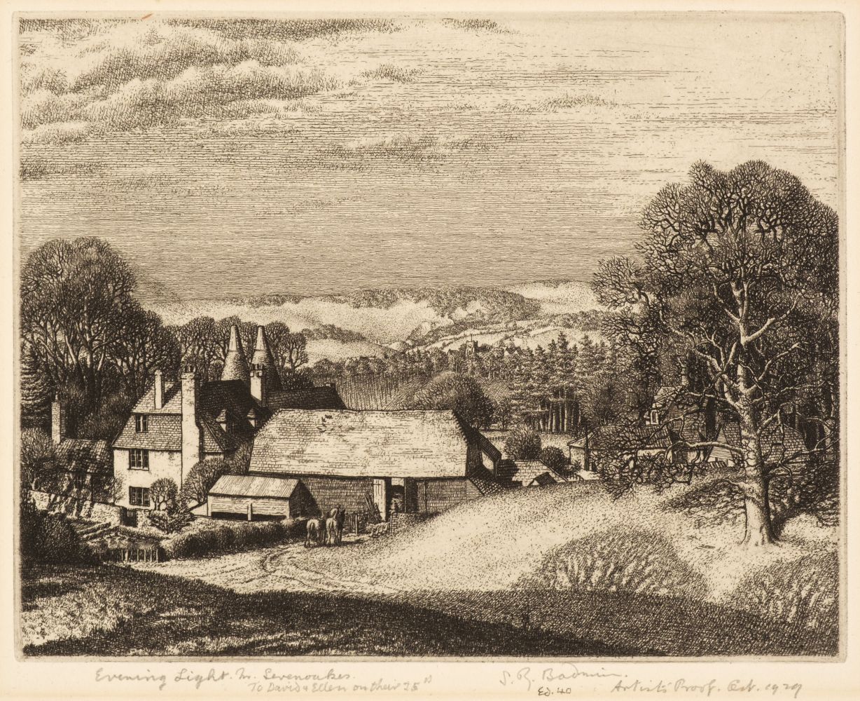 Badmin (Stanley Roy, 1906-1989). Evening Light, near Sevenoaks, 1929, etching