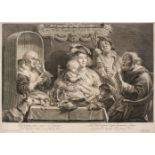 Bolswert (Schelte Adamsz.). The Family Concert, after Jordaens, engraving, circa 1638