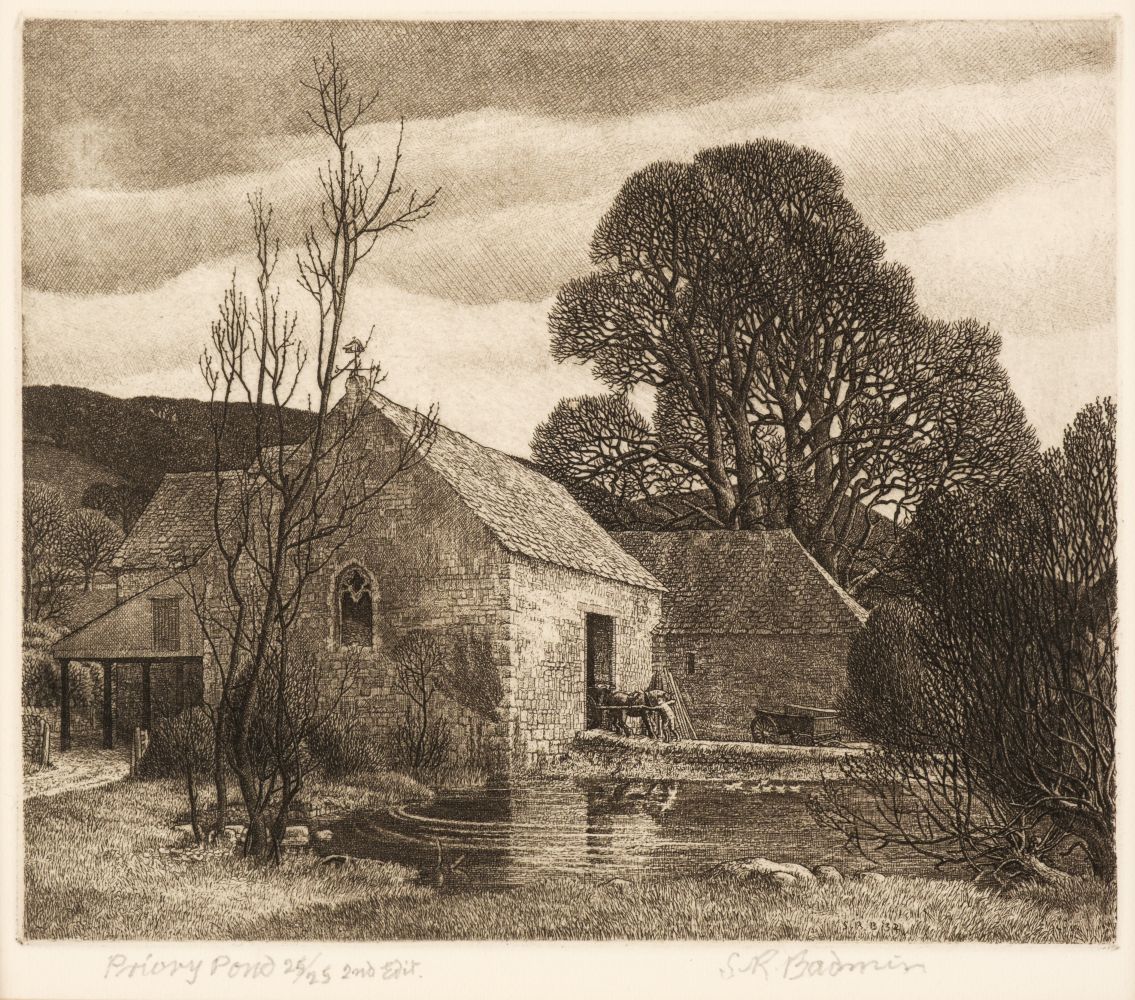 Badmin (Stanley Roy, 1906-1989). Priory Pond, 1932, etching