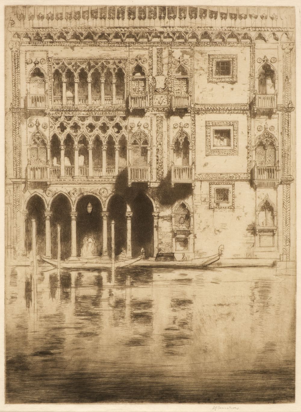 Cameron (David Young, 1865-1945). Ca' d'Oro, etching, 1900