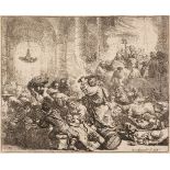 Rembrandt, Christ driving the Money Changers from the Temple, 1635, etching