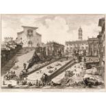 Piranesi (Giovanni Battista, 1720-1778). Spanish Steps, Rome, etching