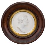 Duke of Wellington. A 19th century bisque porcelain roundel