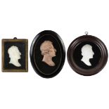 Duke of Wellington. A Victorian white marble cameo and others