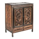 Table Cabinet. An early 20th century Chinese wooden table cabinet