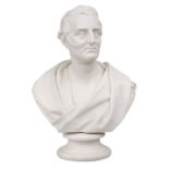 Duke of Wellington. A Victorian parianware bust of the Duke of Wellington by E.W. Wyon