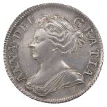 Anne (1702-1714). Shilling, 1708, third bust type, good very fine and some toning