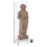 Terracotta Figure. A Greek terracotta figure, Boeotian region, circa mid 5th century B.C.