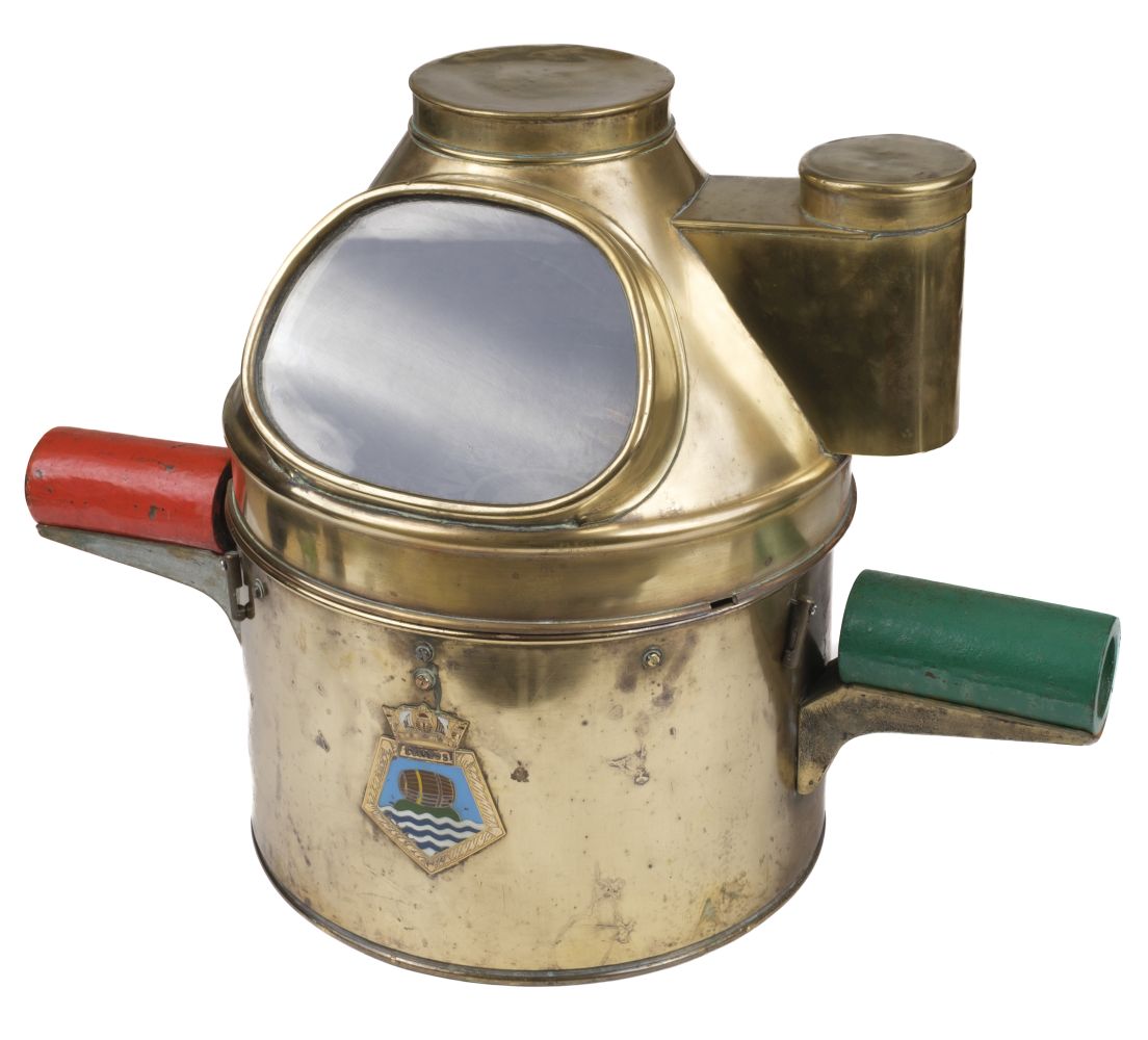 Binnacle. A ships brass binnacle from RFA Lyness