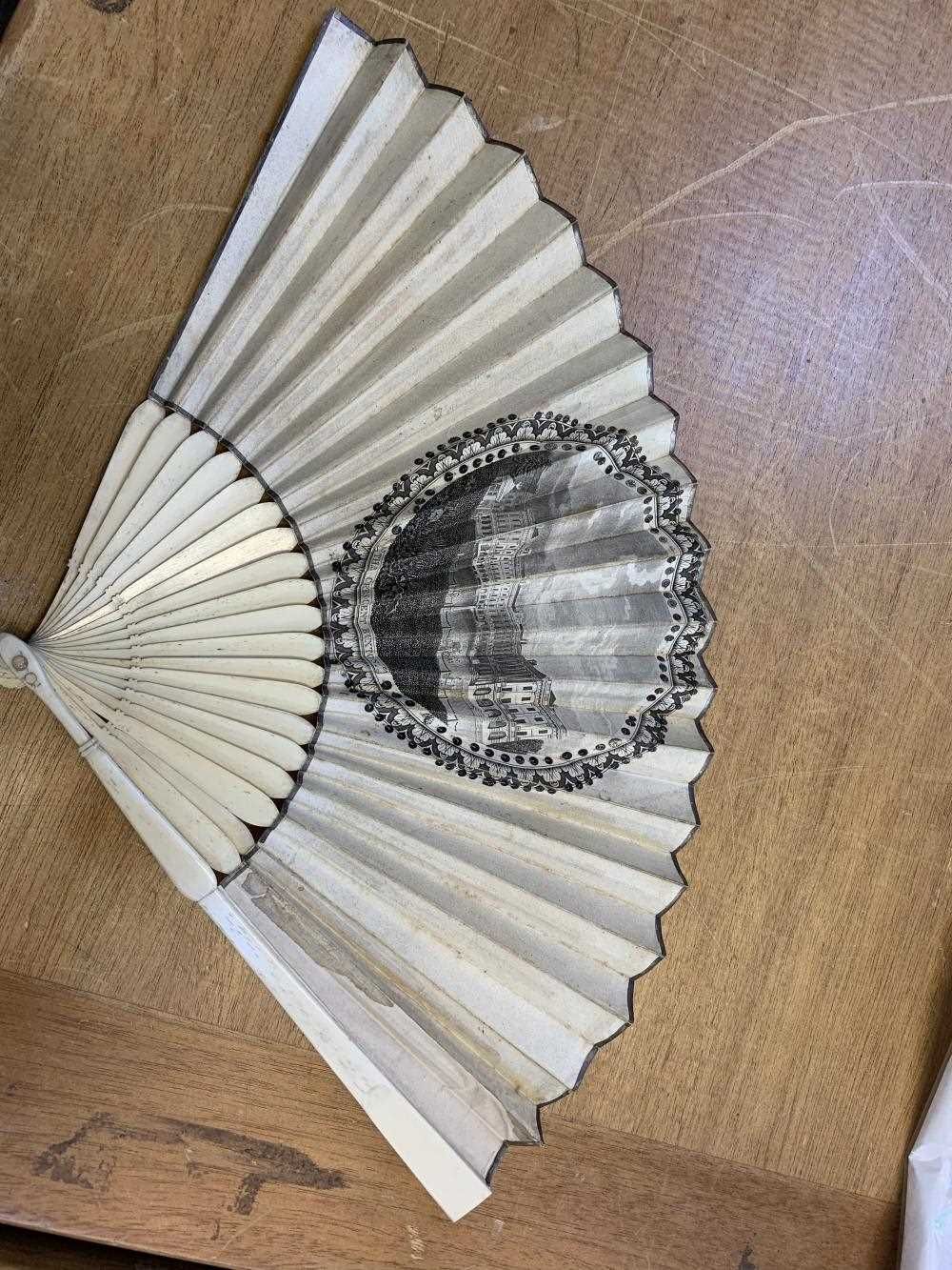 Souvenir fan. The Crescent, Buxton, circa 1790 - Image 4 of 6