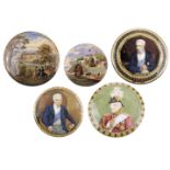 Duke of Wellington. A collection of Victorian pot lids