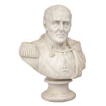 Duke of Wellington. A Victorian parianware bust of the Duke of Wellington