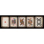 Playing card trays. Five silver playing card trays, James Fenton & Co, 1936