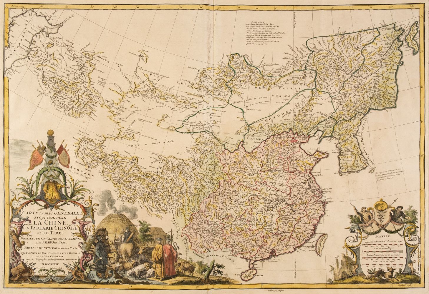 China. D'Anville (J. B. B.), Carte la plus Generale et qui Comprend La Chine..., 1734