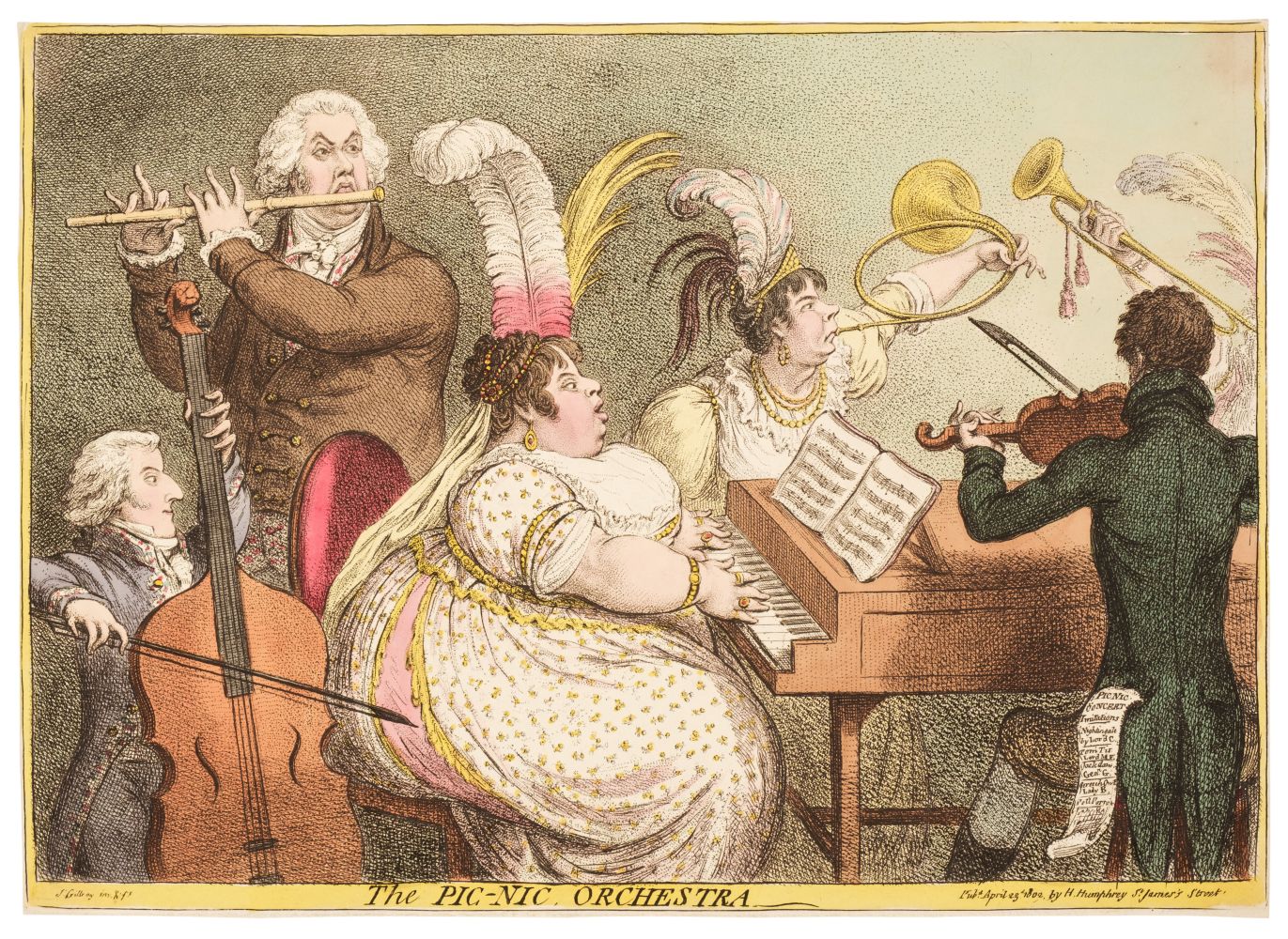 Gillray (James). The Pic-Nic Orchestra, H. Humphrey, April 23rd 1802