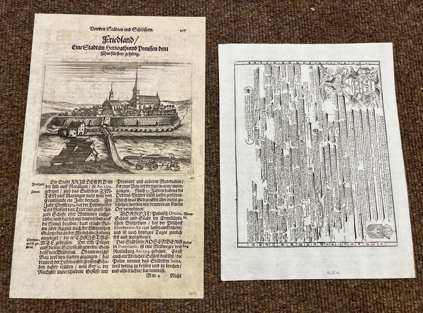 Poland. A mixed collection of 23 prints & maps, 16th - 19th century - Image 22 of 22