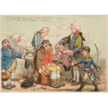 Gillray (James). Doctor Sangrado curing John Bull of repletion..., H. Humphrey, 1803
