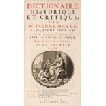 Bayle (Pierre). Dictionaire Historique et Critique, 4 volumes, 1740