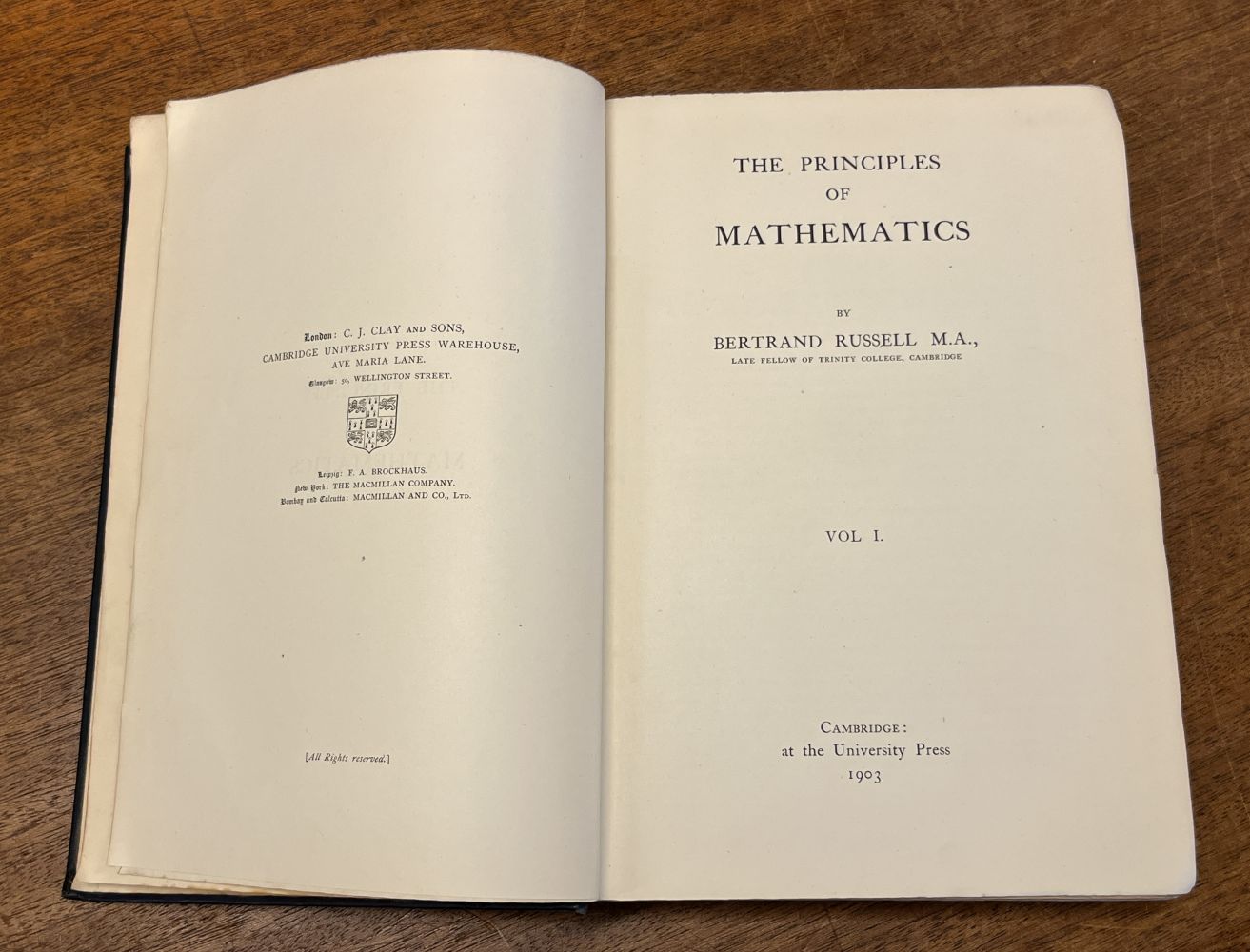 Russell (Bertrand). The Principles of Mathematics, volume 1 [all published], 1st edition, 1903 - Image 5 of 9