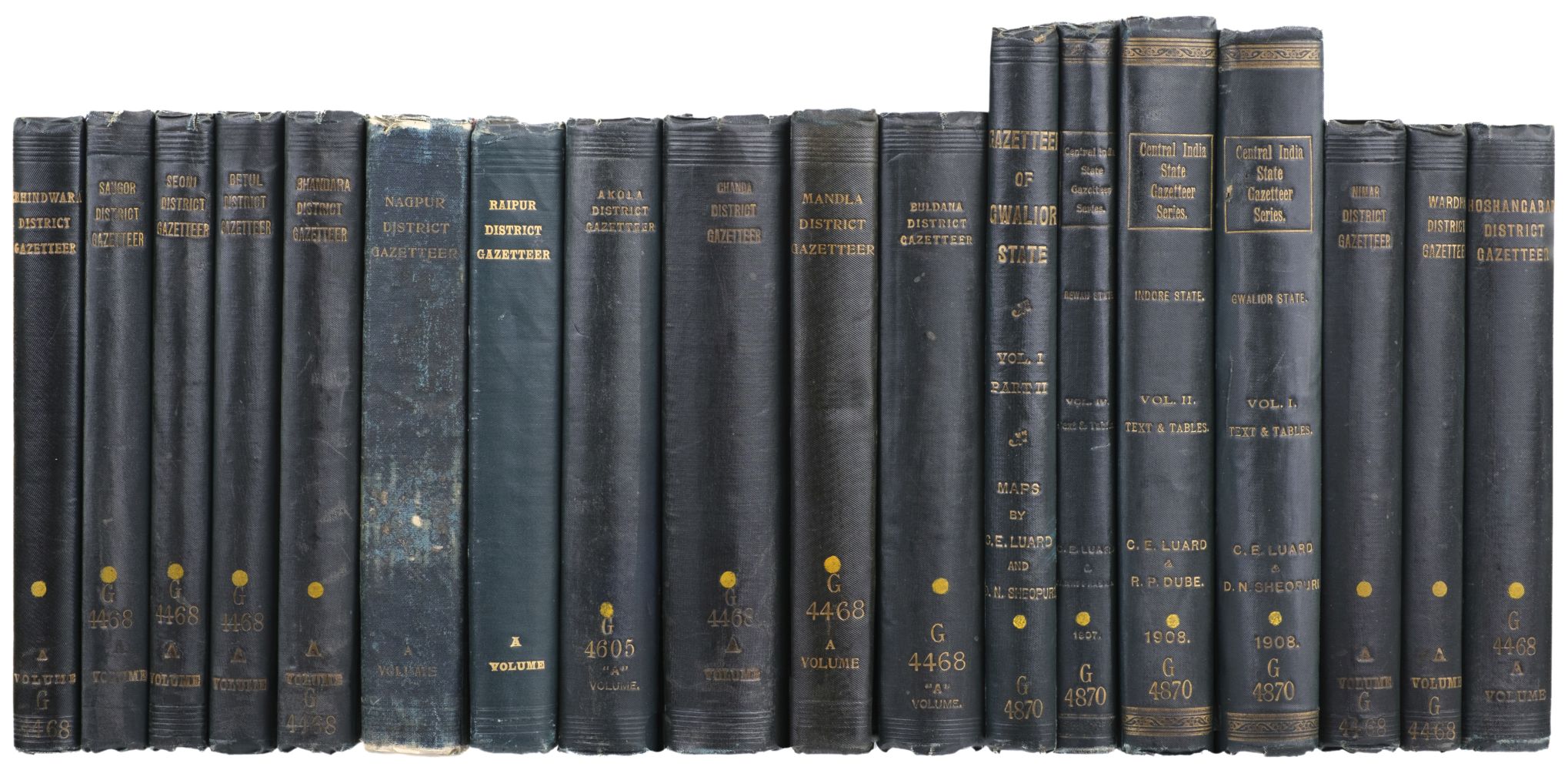 Central Provinces District Gazetteers, 18 volumes, 1906-12