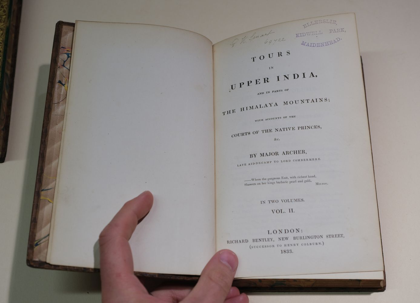 Archer (Edward Caulfield). Tours in Upper India, 2 volumes, 1st edition, 1833 - Image 7 of 16