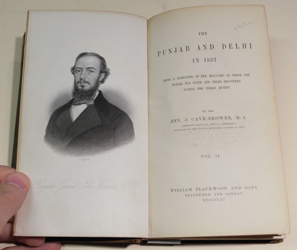 Cave-Browne (John). The Punjab and Delhi in 1857, 2 volumes, 1st edition, 1861 - Image 9 of 11