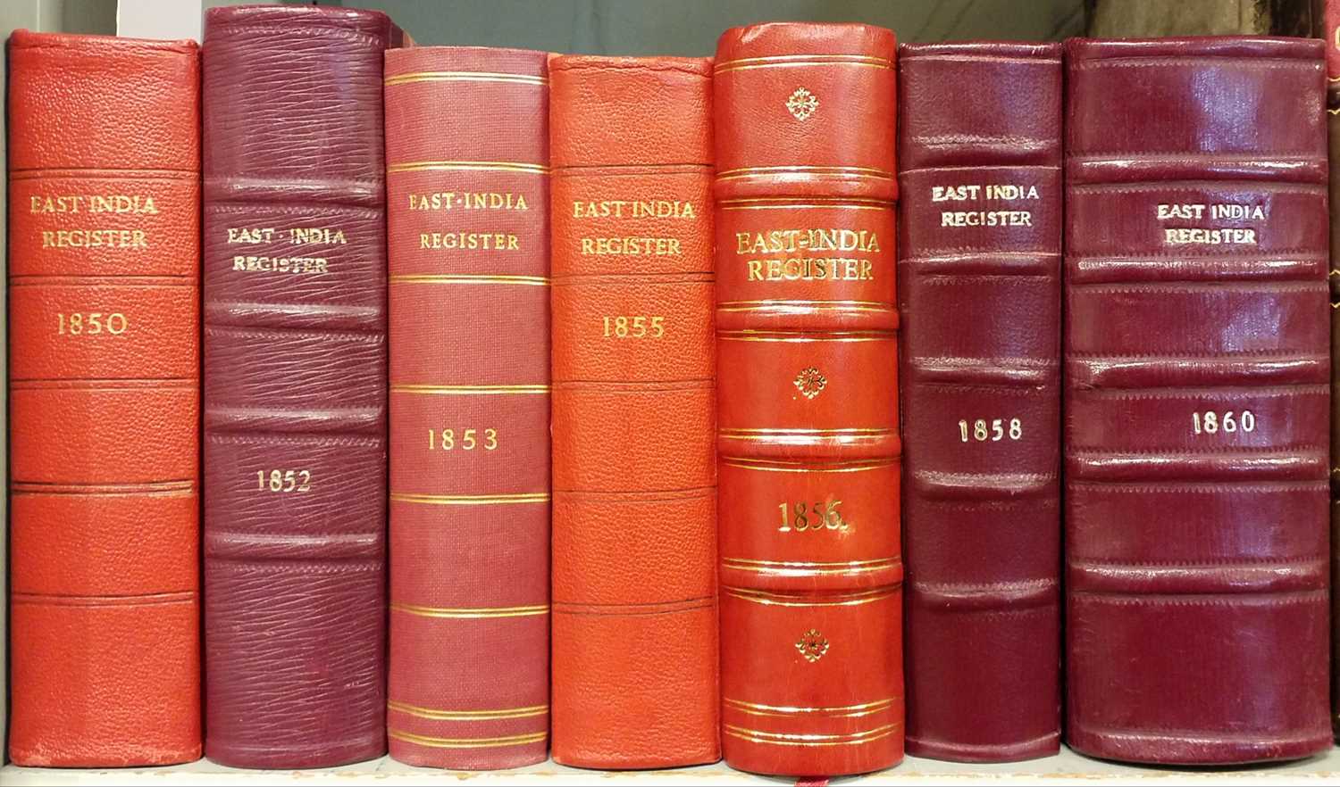 The East-India Register and Army List for 1850, 1852, 1853, 1855, 1856, 1858, and 1860