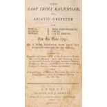 East India Company. The East India Kalendar, 1st edition, 1791