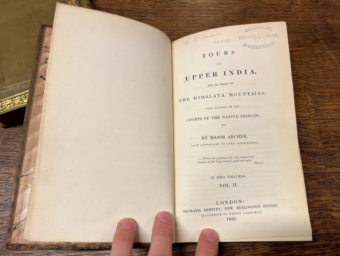 Archer (Edward Caulfield). Tours in Upper India, 2 volumes, 1st edition, 1833 - Image 15 of 16