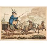 Gillray (James). A Welch Tandem, H. Humphrey, 1801