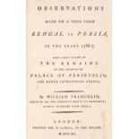 Francklin (William). Observations made on a Tour from Bengal to Persia, 1790