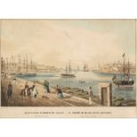 Malta. Brocktorff (Luigi), Quarantine Harbour of Malta from the new Road, circa 1840