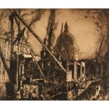 Brangwyn (Frank, 1867-1956). The Demolition of the Post Office, 1913, etching