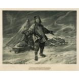 Antarctic Exploration. Portrait of Captain Scott after Richard C. Woodville, pub. Henry Graves,