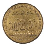 Davison's Nile Medal 1798, gilt-bronze awarded to Donald Blair
