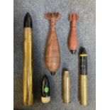 Munitions. Inert rounds including a German mortar rounds and British rounds