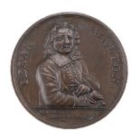 Walton (Izaak, 1593-1683). AE Memorial Medal, 1824