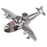 Flying Boat. A 1930s novelty cruet set in the form of a Short Brothers Empire Flying Boat