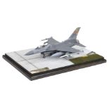 Aircraft Diorama. Taxiing by F-16CJ, 79th FS. 20th FW. Buckley Air Base, Colorado, USA, 2001