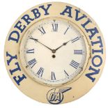 Derby Aviation. A Derby Aviation wall clock circa 1940s