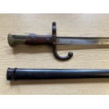 Bayonet. A good example of a French Gras bayonet with matching serial numbers 96734